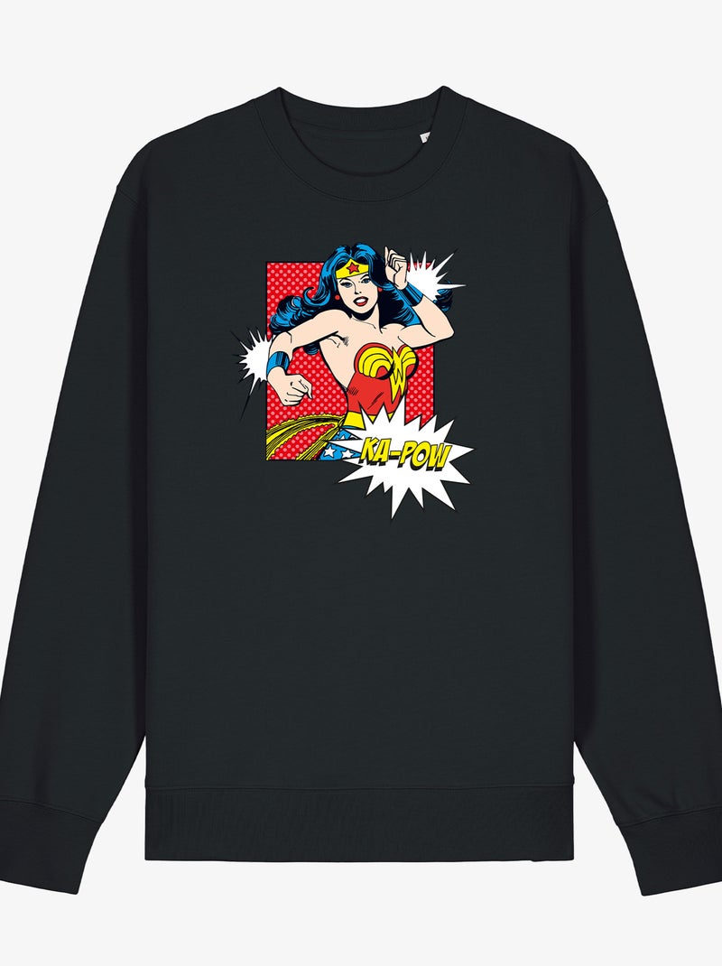 Sweat Femme - WONDER WOMAN KA POW Noir - Kiabi