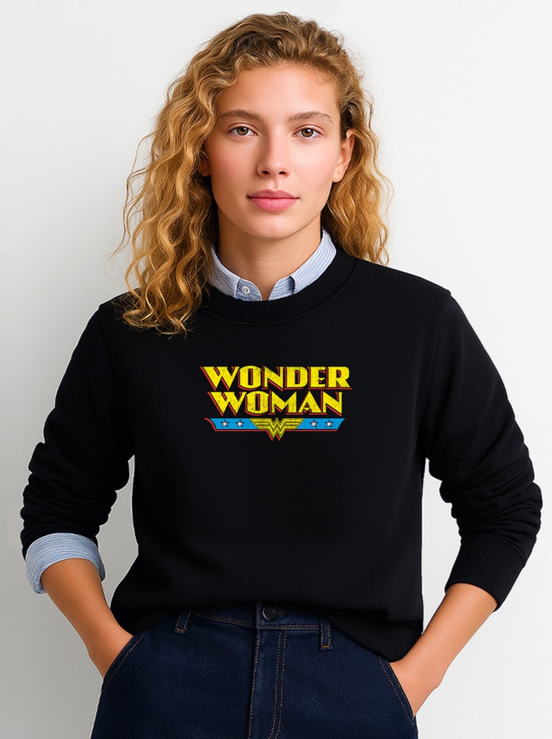 Sweat Femme - WONDER WOMAN Noir - Kiabi
