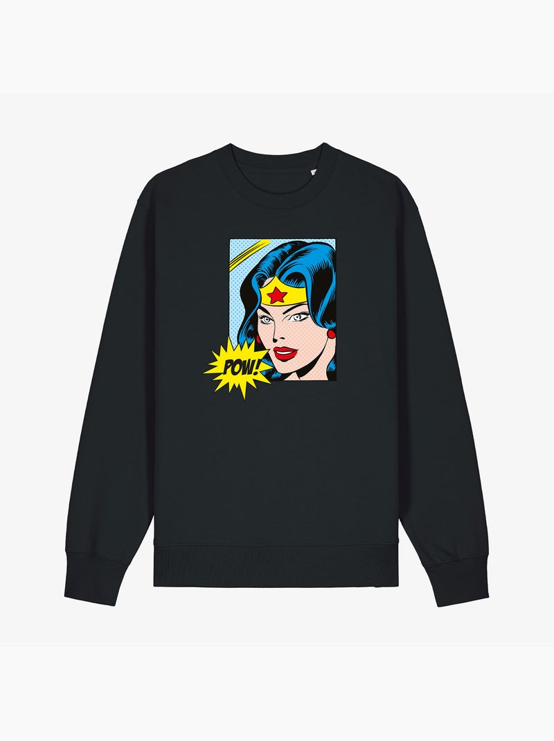 Sweat Femme - WONDER WOMAN POW Noir - Kiabi
