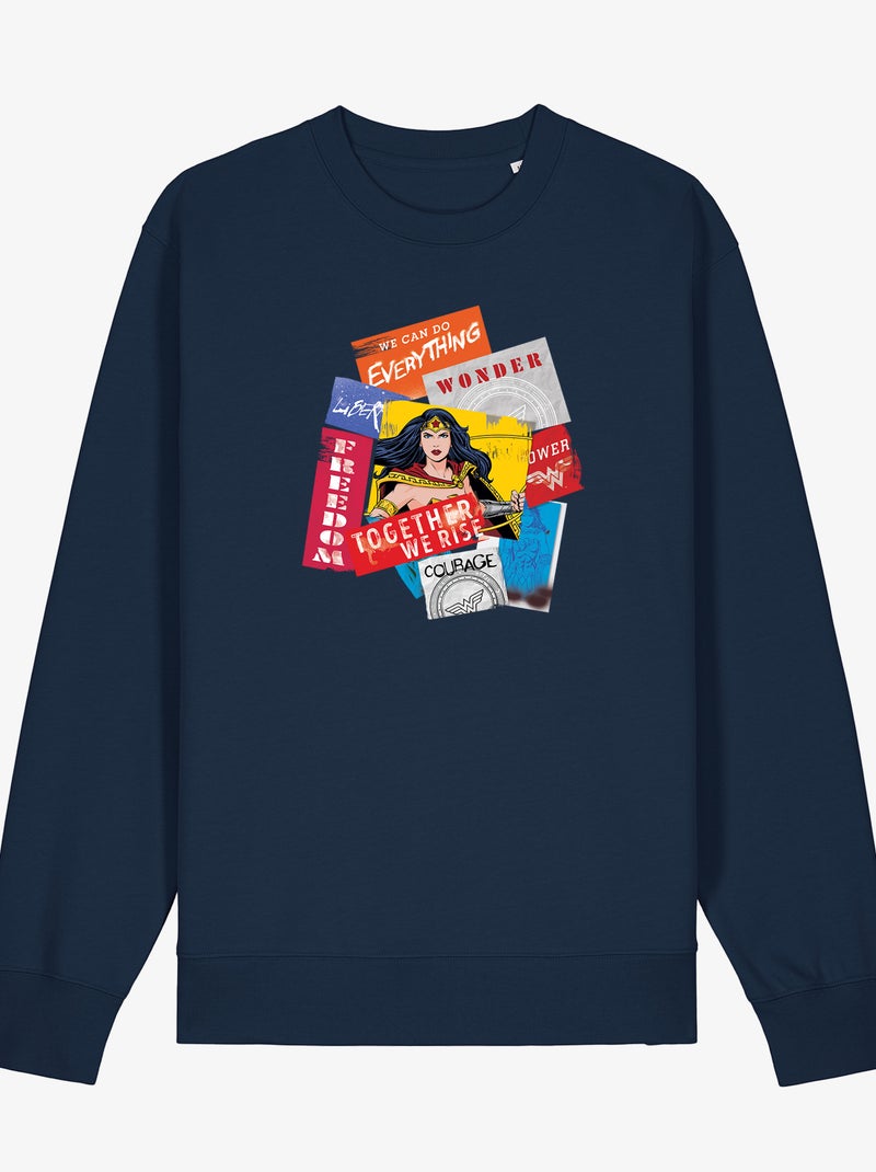 Sweat Femme - WONDER WOMAN TOGETHER WE RISE Bleu marine - Kiabi