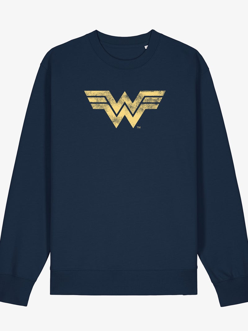 Sweat Femme - WONDER WOMAN VINTAGE LOGO Bleu marine - Kiabi