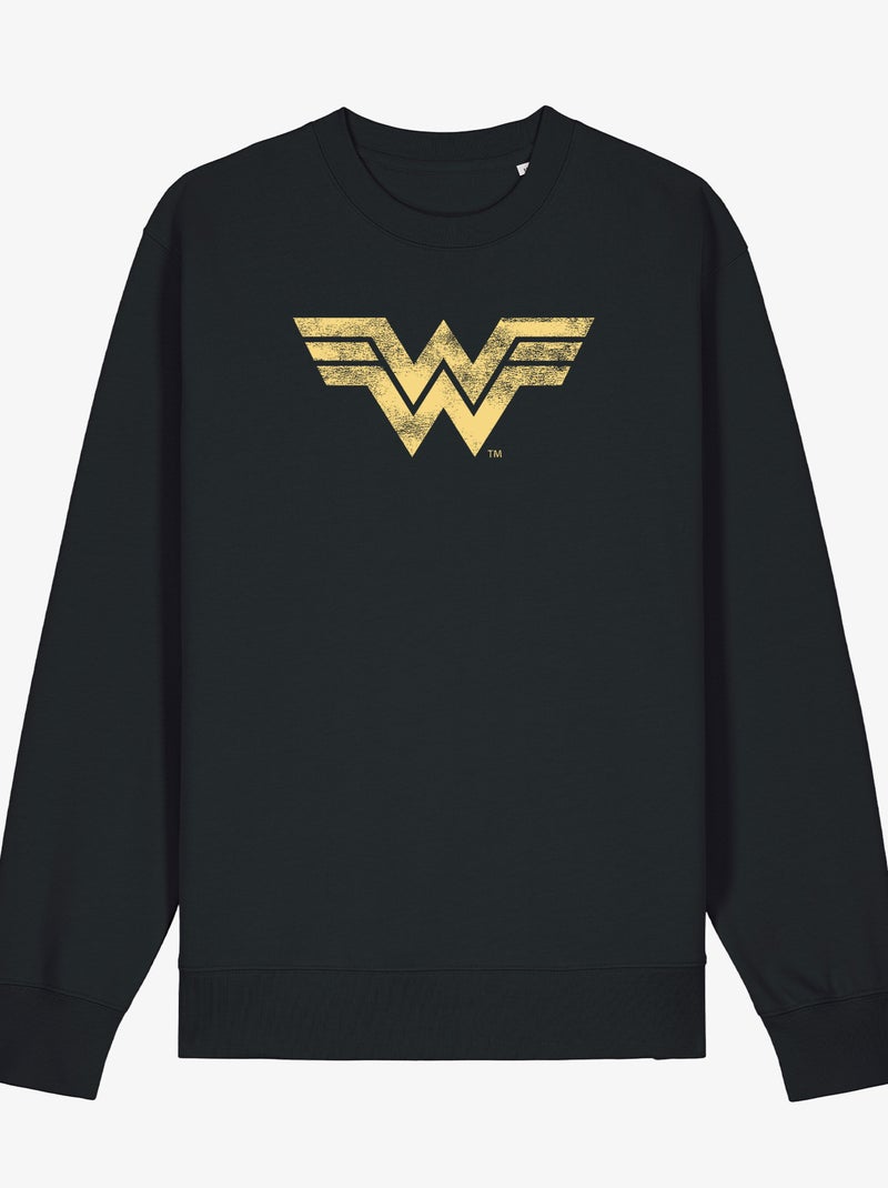 Sweat Femme - WONDER WOMAN VINTAGE LOGO Noir - Kiabi