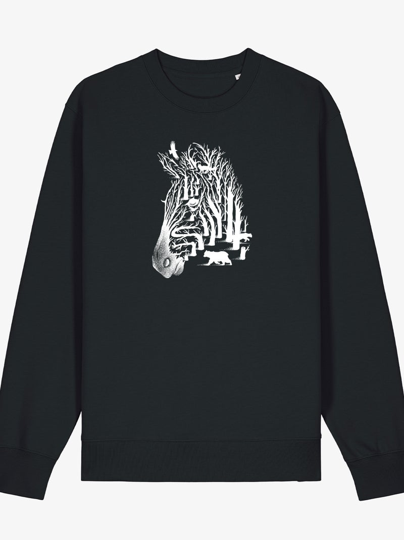 Sweat Femme - ZEBRA Noir - Kiabi