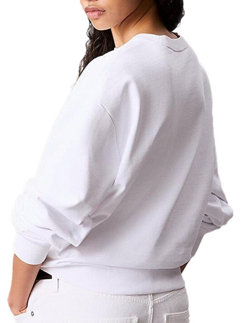 Sweat Femme Calvin Klein Jeans Blanc - Kiabi