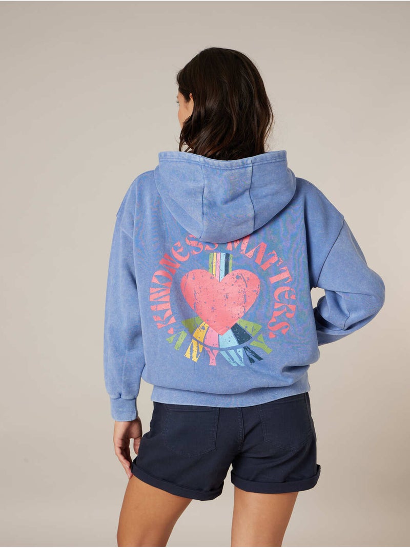 Sweat femme en coton 'Deeluxe' Bleu - Kiabi