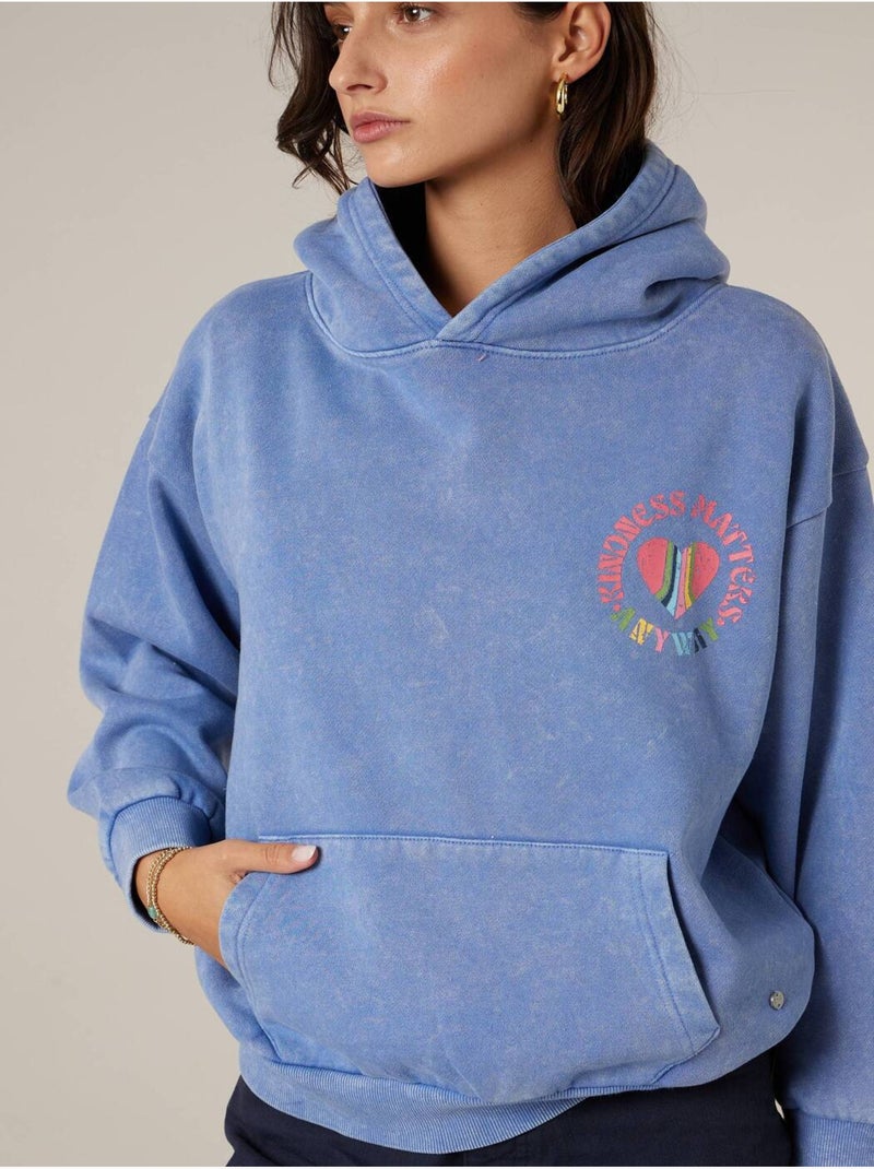 Sweat femme en coton 'Deeluxe' Bleu - Kiabi