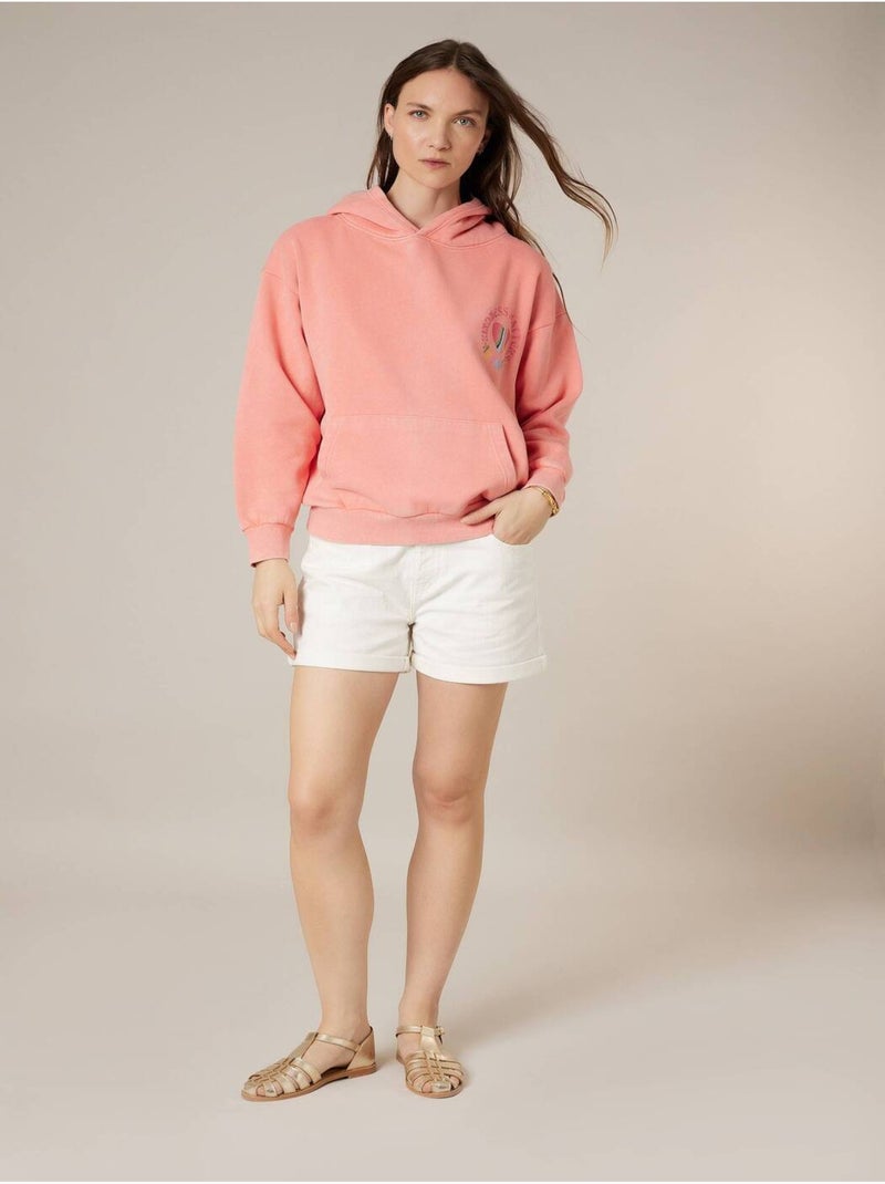 Sweat femme en coton 'Deeluxe' Orange mandarine - Kiabi