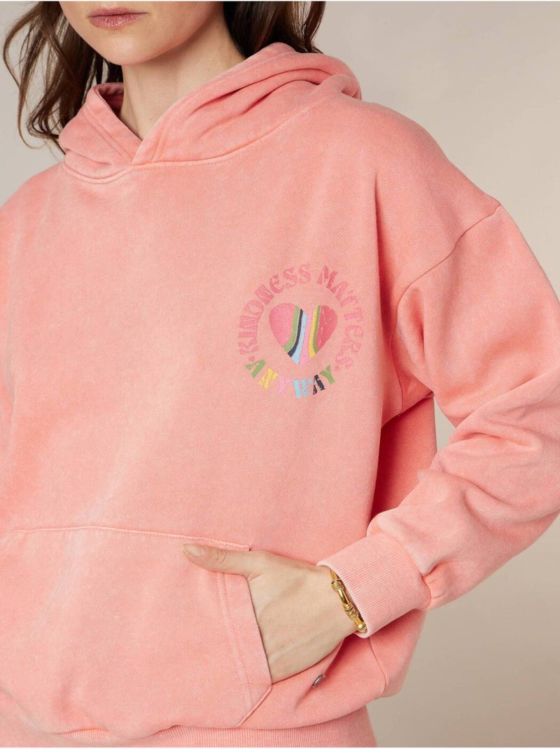 Sweat femme en coton 'Deeluxe' Orange mandarine - Kiabi