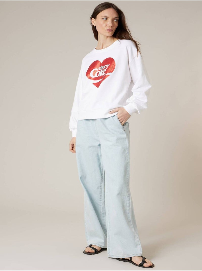 Sweat femme en coton doux deeluxe x COCA-Cola

 'Deeluxe' Blanc - Kiabi