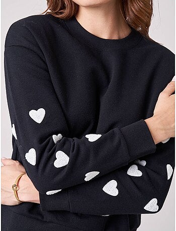 Sweat femme en coton mélangé 'deeluxe'