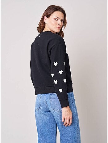 Sweat femme en coton mélangé 'deeluxe'