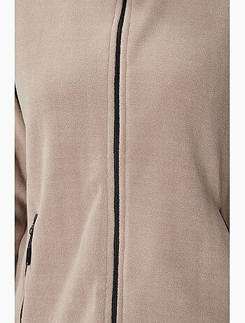 Sweat femme en maille peluche à zip tommy