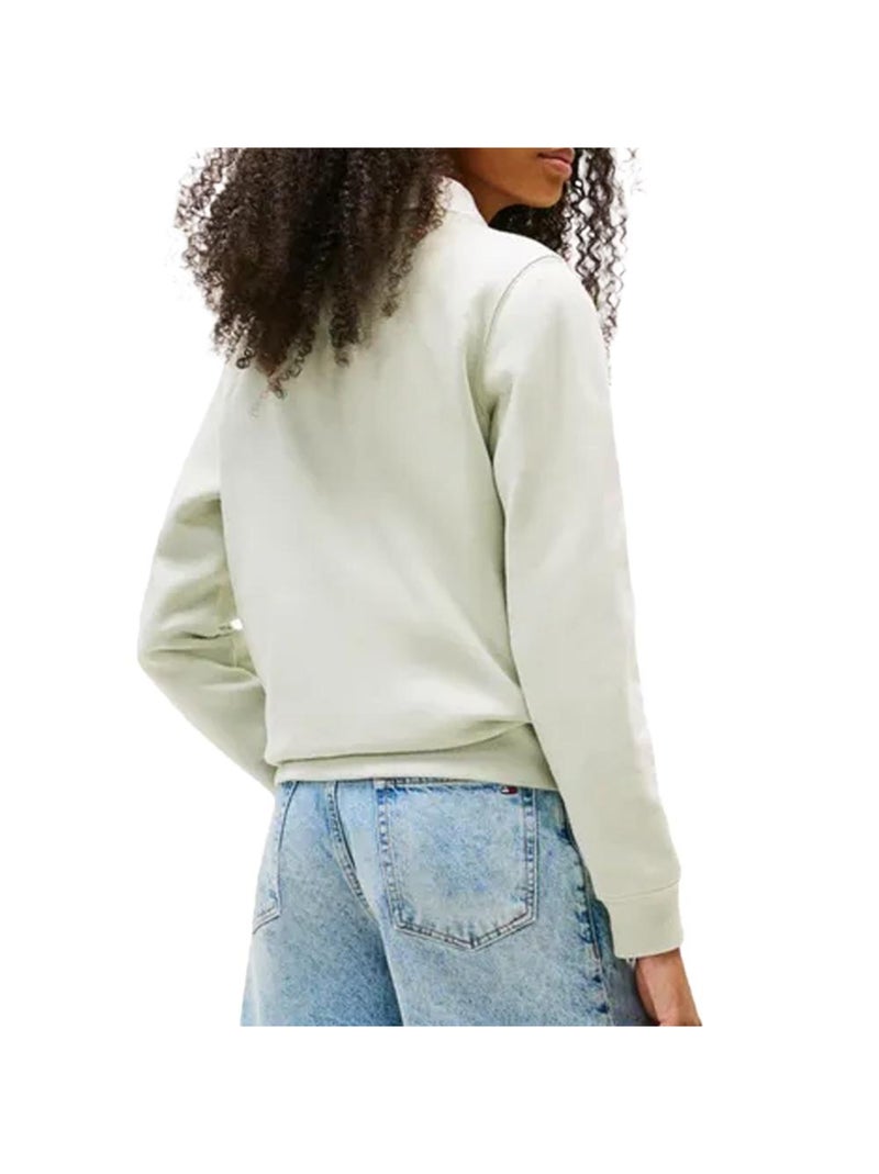 Sweat  Femme Tommy Hilfiger Flag Crew Vert - Kiabi