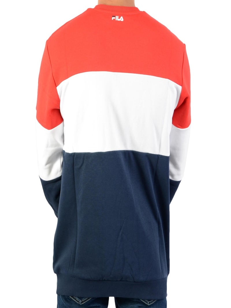 Sweat Fila Men Straight Blocked Crew Rouge - Kiabi