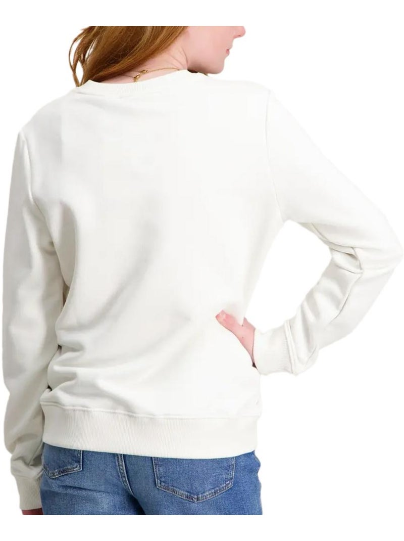 Sweat  Fille Calvin Klein Jeans Mono Blanc - Kiabi