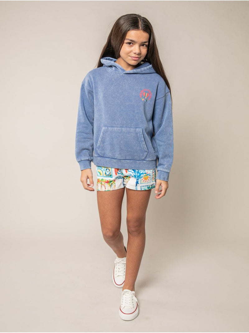 Sweat fille en coton 'Deeluxe' Bleu - Kiabi