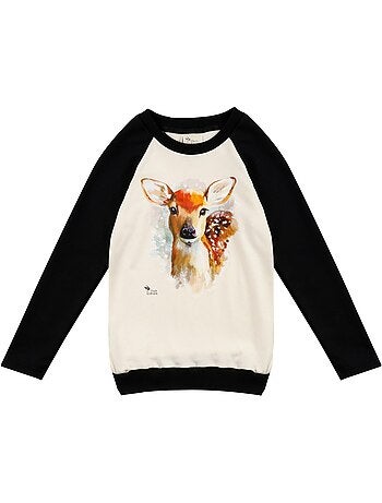 Sweat Fille Imprimé Bambi THE FAWN - La Faute à Voltaire