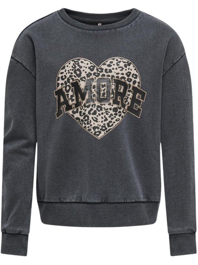 Sweat Fille Kids ONLY Gris Argenté - Kiabi