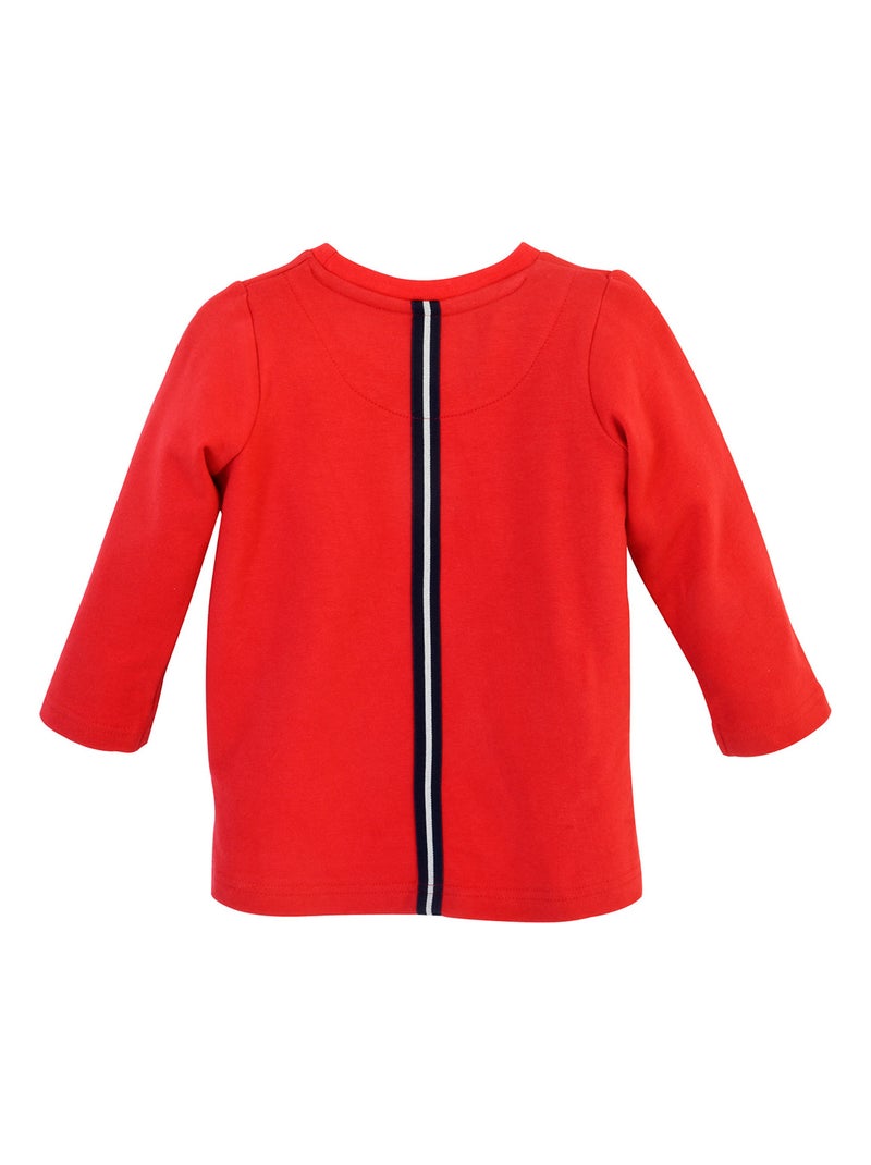 SWEAT FILLE MANCHES LONGUES ROUGE Rouge - Kiabi