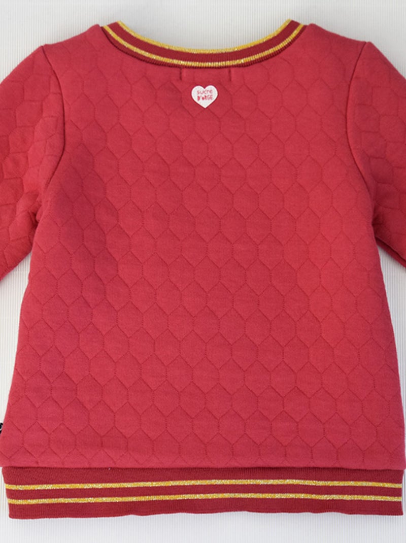 SWEAT FILLETTE LOOK SPORTWEAR Rose - Kiabi