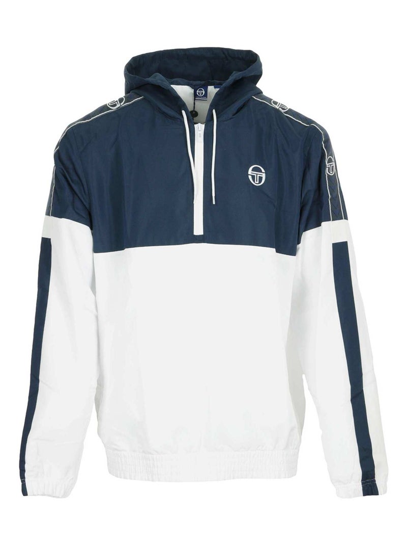 Sweat Fingal Tracktop Blanc Bleu marine - Kiabi