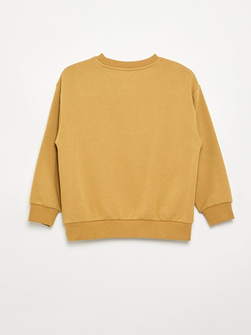 Sweat forme loose en molleton Jaune moutarde - Kiabi