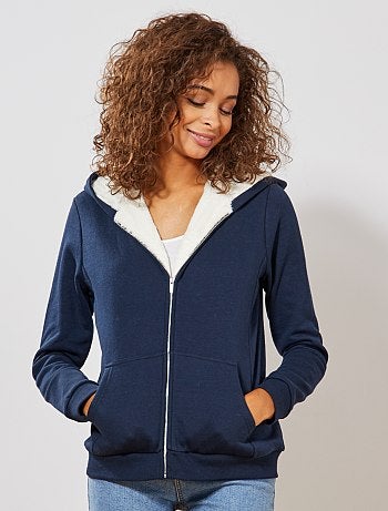 Fleece Sweatshirt ZippÃ© Pull ZippÃ© Carhartt Sweat Carhartt Mauve