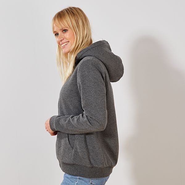 sweat à capuche fourré femme