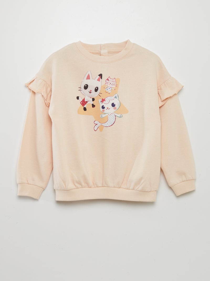 Sweat french terry 'Gabby et la maison magique' Rose - Kiabi