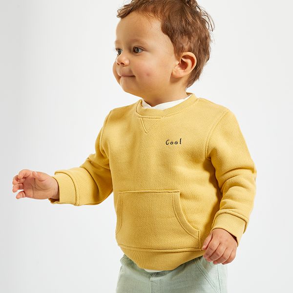 Sweat French Terry Bebe Garcon Jaune Kiabi 8 00 Sweat French Terry Bebe Garcon Jaune Kiabi 8 00