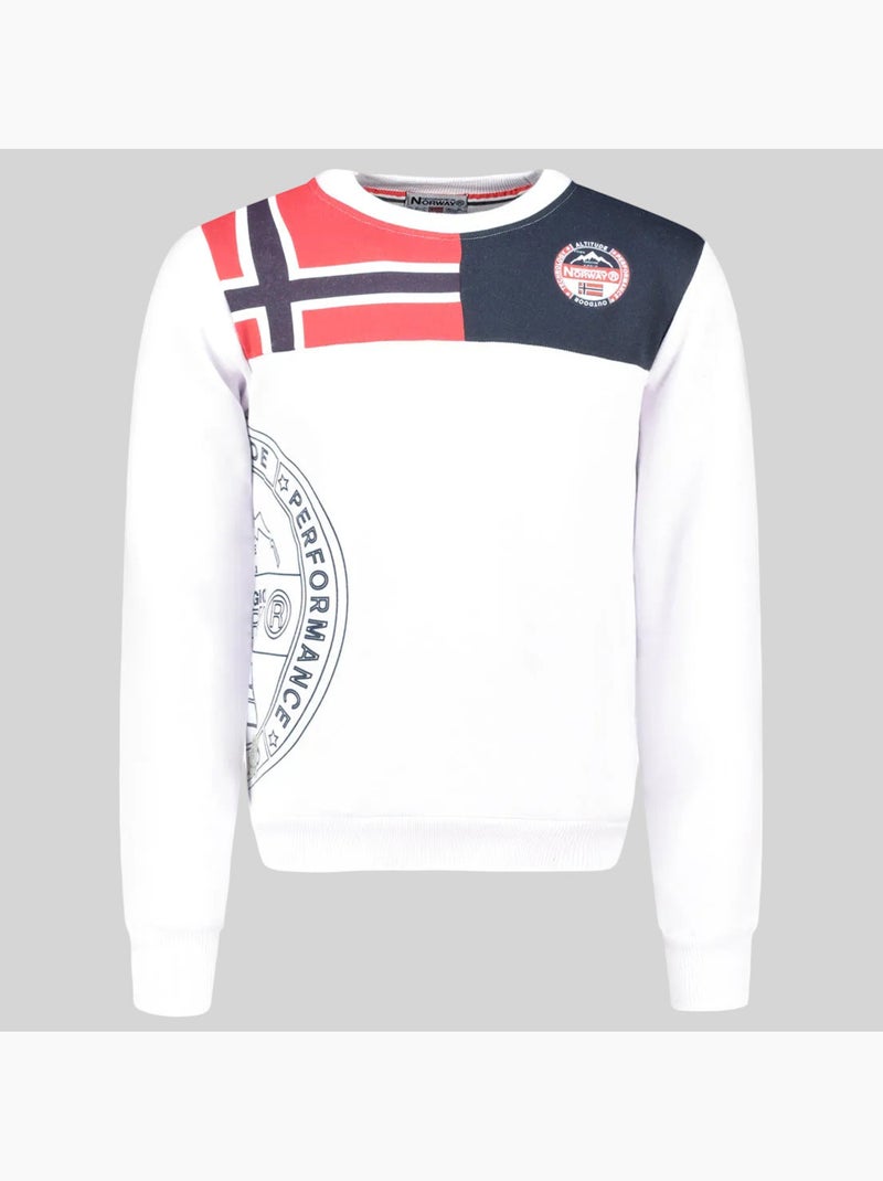 Sweat g-round – geographical norway Blanc - Kiabi