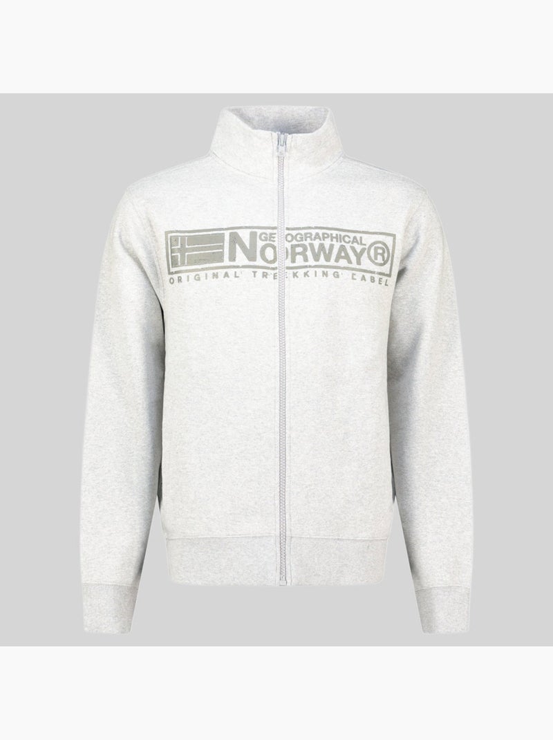 Sweat gantoine fz – geographical norway Gris clair - Kiabi