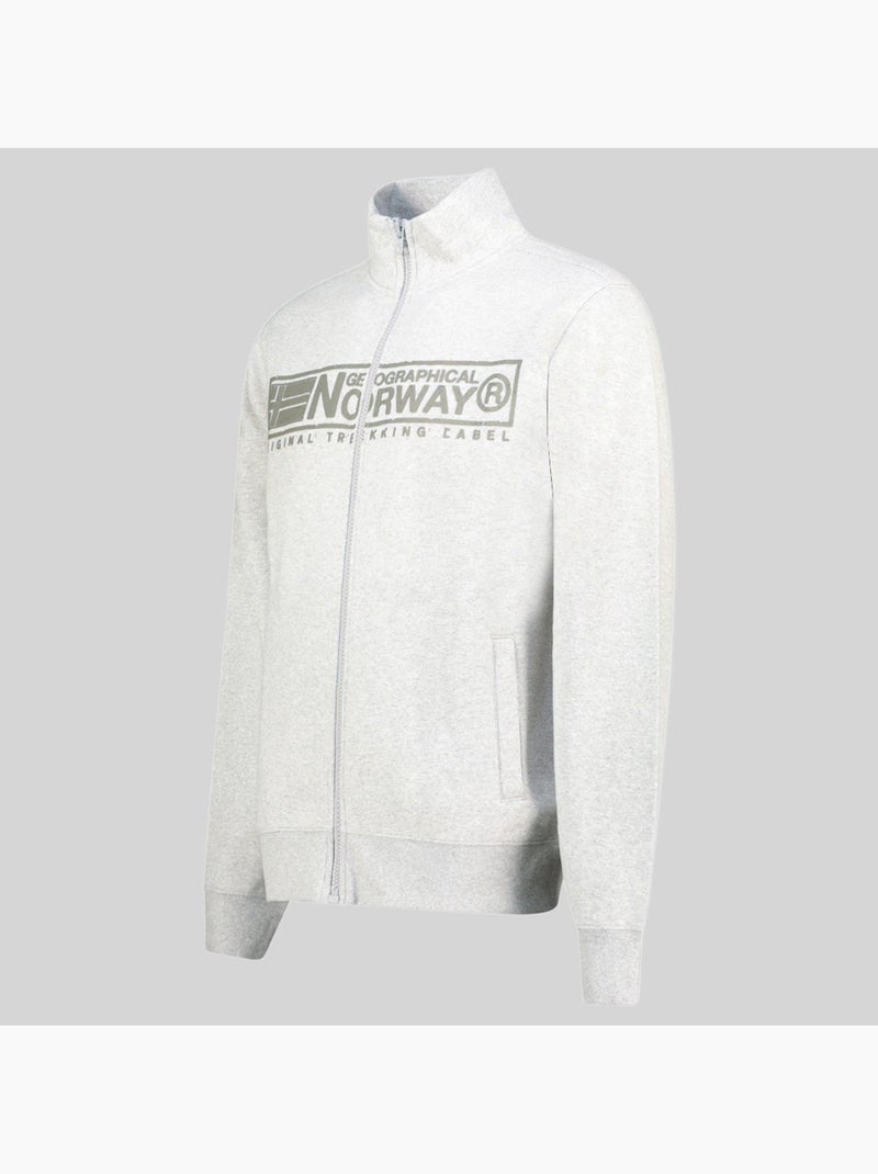 Sweat gantoine fz – geographical norway Gris clair - Kiabi
