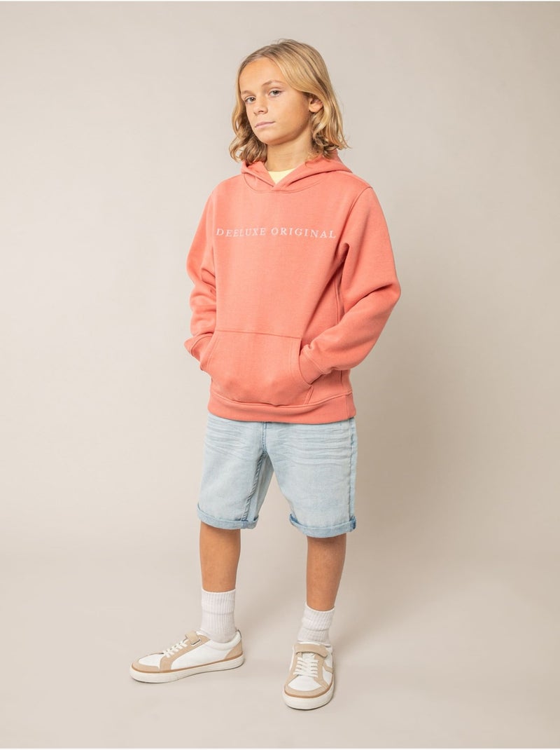 Sweat garçon en coton 'Deeluxe' Orange mandarine - Kiabi