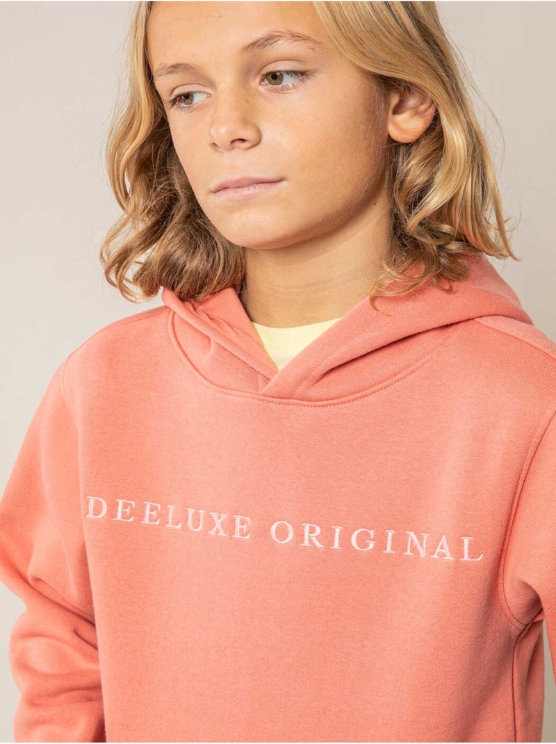 Sweat garçon en coton 'Deeluxe' Orange mandarine - Kiabi