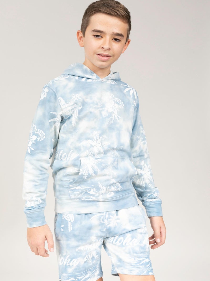 Sweat garçon tie and dye 'Deeluxe' Bleu ciel - Kiabi