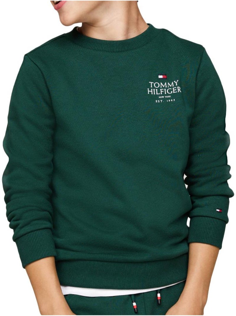 Sweat Garçon Tommy Hilfiger Vert - Kiabi