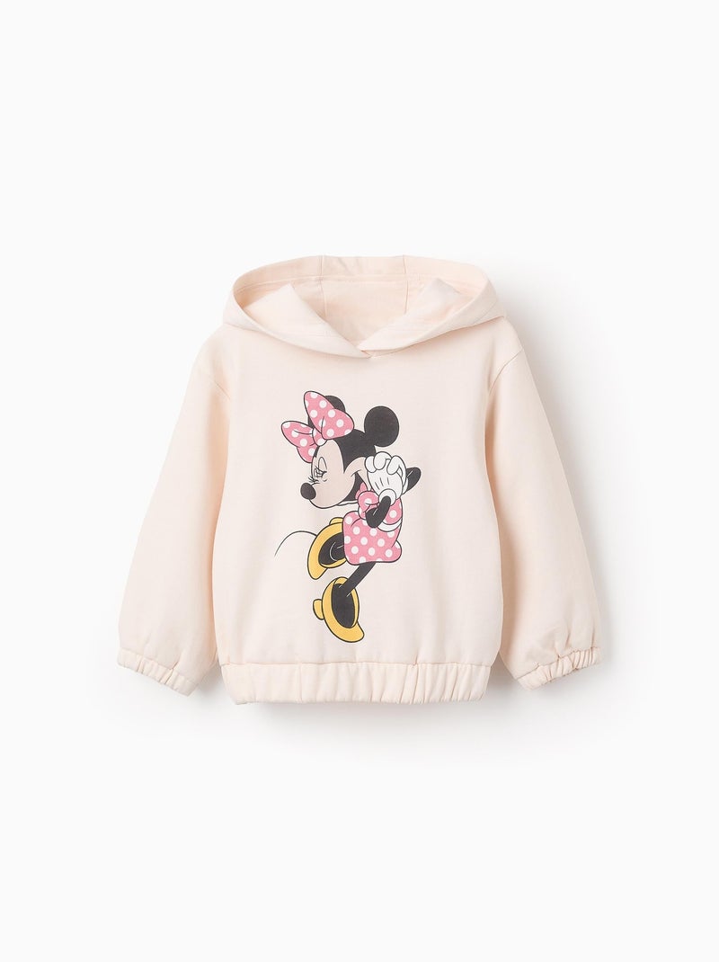 Sweat Gratté avec Capuche Minnie Beige clair - Kiabi