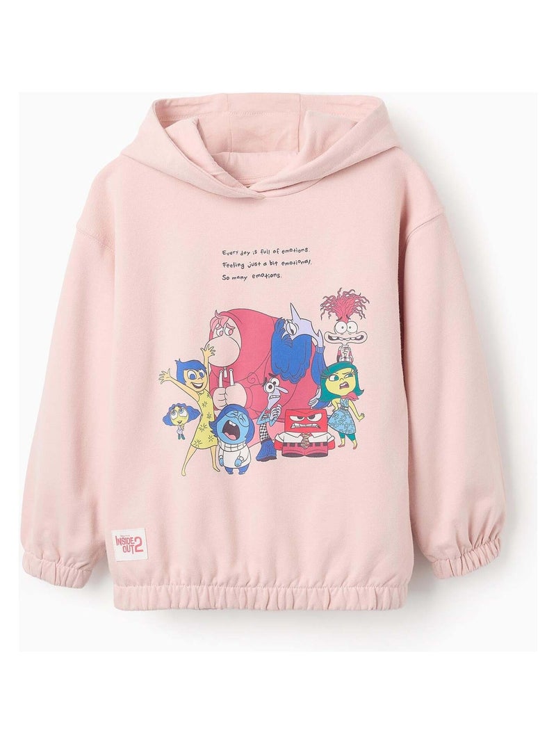 Sweat gratté avec Capuche  'Vice-Versa 2' Rose foncé - Kiabi