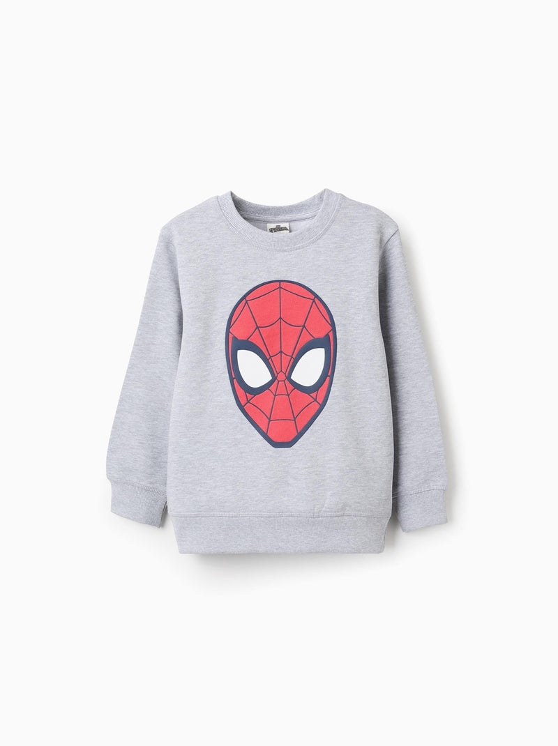 Sweat Gratté avec Imprimé Spider-Man Gris - Kiabi