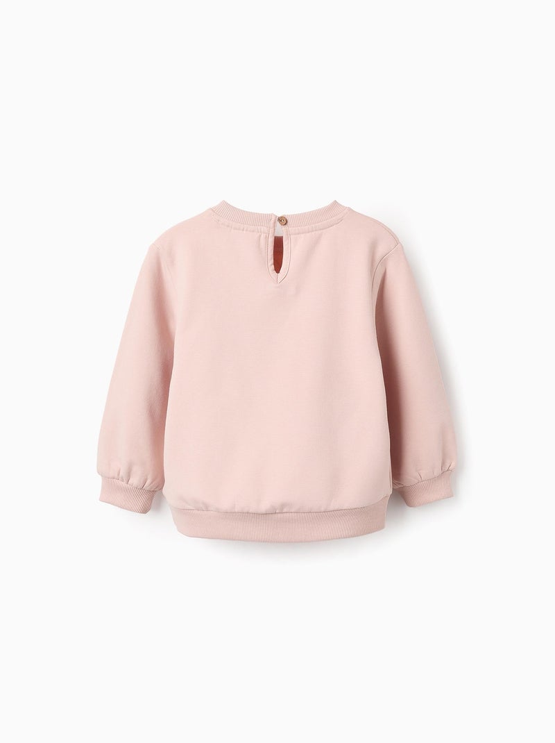 Sweat Gratté Princesses Rose clair - Kiabi