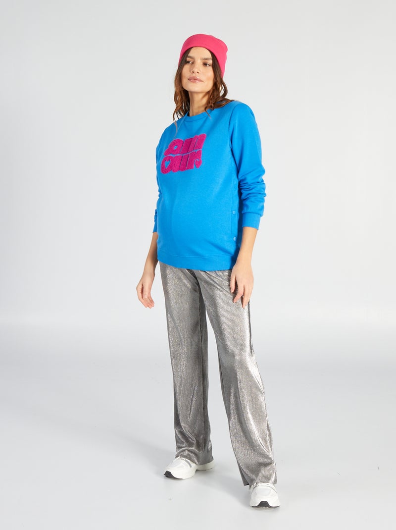 Sweat grossesse et allaitement Bleu - Kiabi