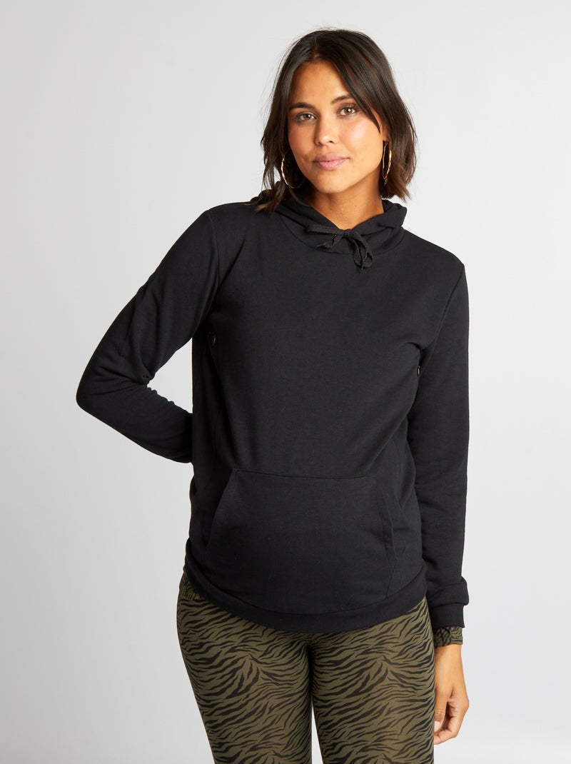 Sweat grossesse et allaitement noir - Kiabi