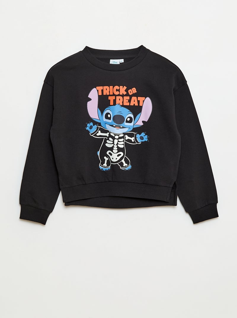 Sweat halloween 'Disney' 'Stitch' en coton Noir - Kiabi