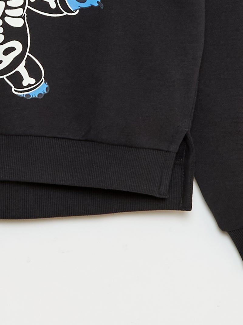 Sweat halloween 'Disney' 'Stitch' en coton Noir - Kiabi