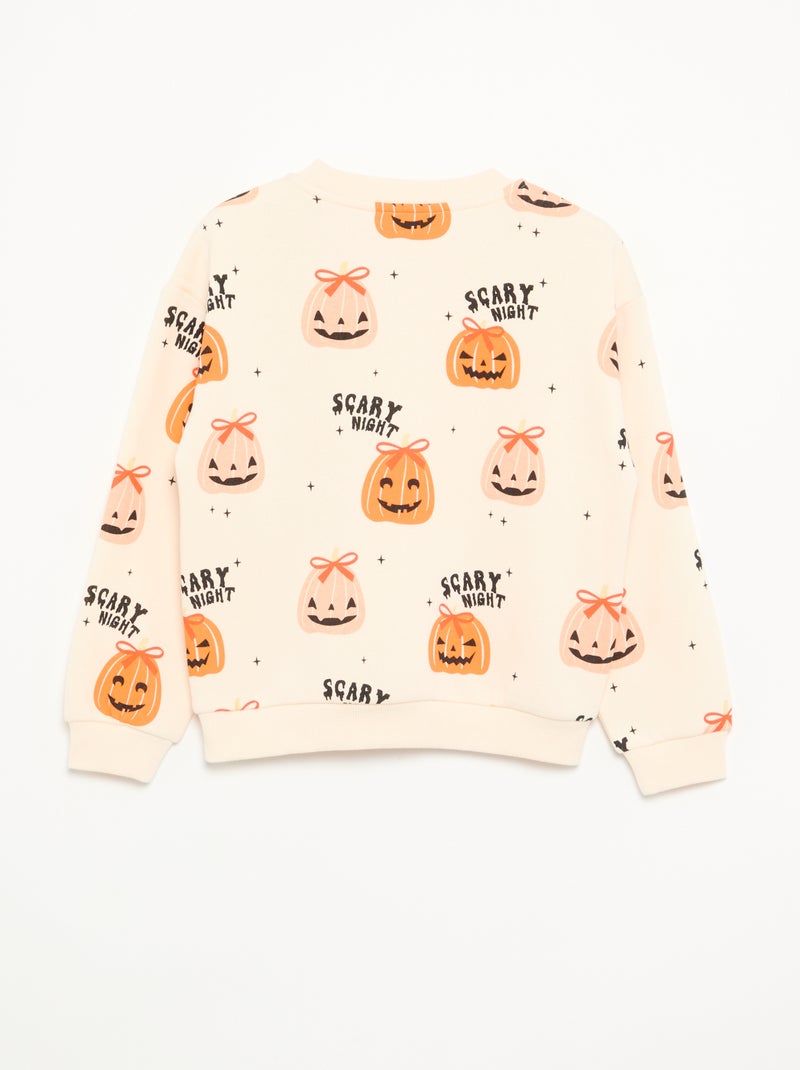 Sweat 'Halloween' en polaire Beige - Kiabi