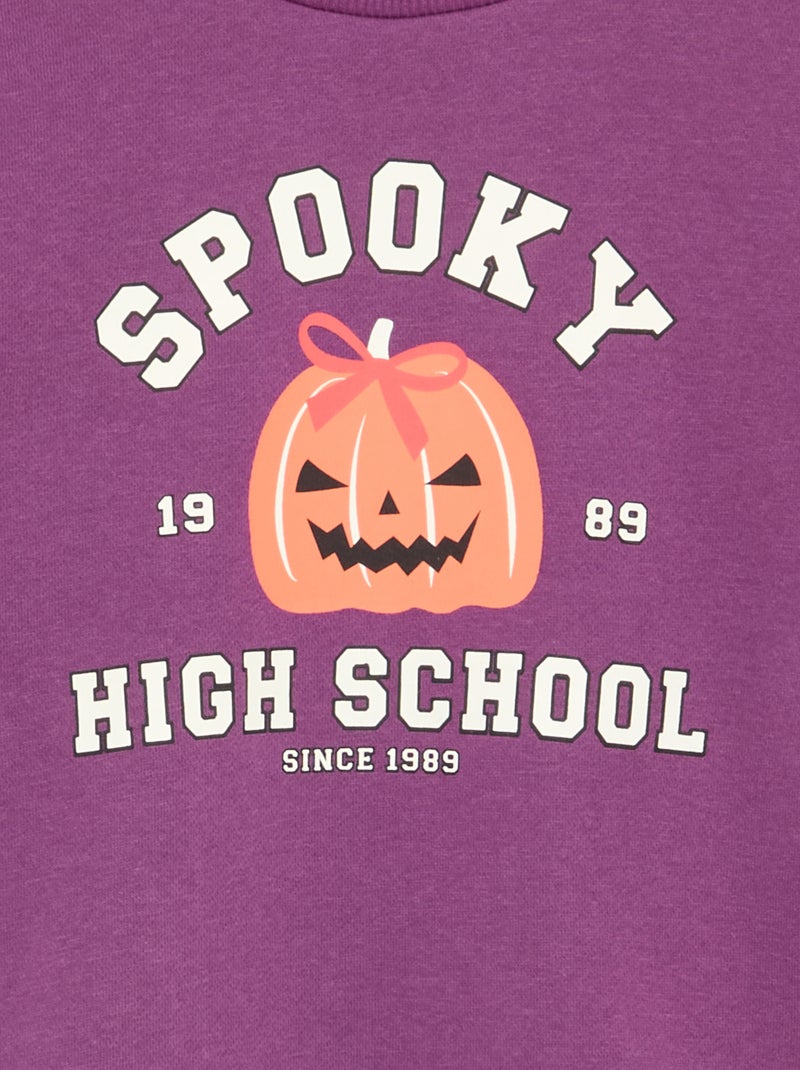 Sweat 'Halloween' en polaire Noir - Kiabi