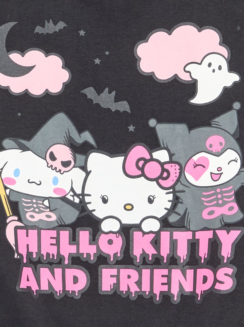 Sweat 'Hello Kitty' à manches longues Noir - Kiabi