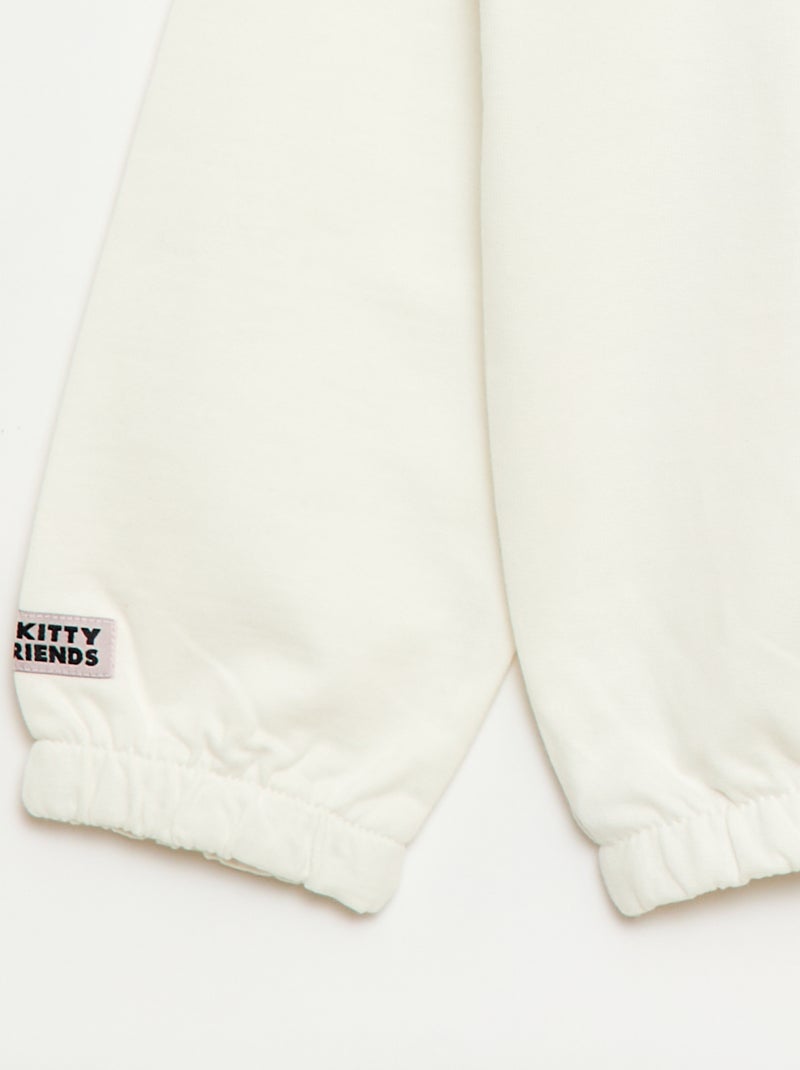 Sweat 'Hello Kitty' avec imprimés et broderies Blanc - Kiabi