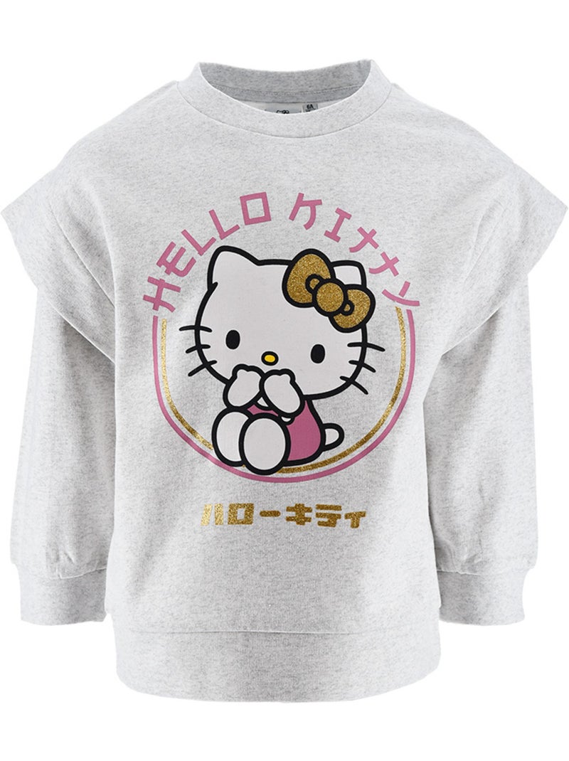 Sweat Hello Kitty   | Licence Officielle Gris - Kiabi